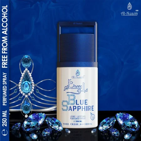 Al Nuaim Blue Saphire Long Lasting Perfumed Spary 250 Ml Free From Alcohol