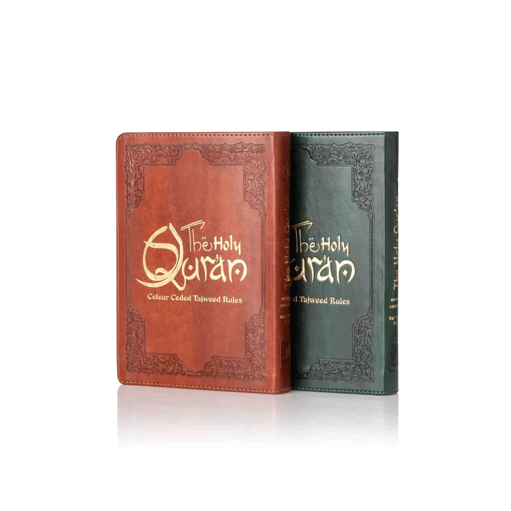 The Holy Quran Colour Coded Tajweed Rules Premium Leather 123 Cc Flexi-L (Ibs) Indo-Pak Script