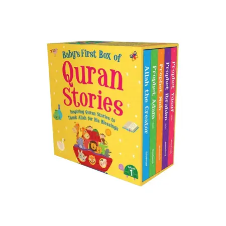 Babys First Box Of Quran Stories Volume1 Set Of Five Board Books Saniyasnain Khan Goodword English